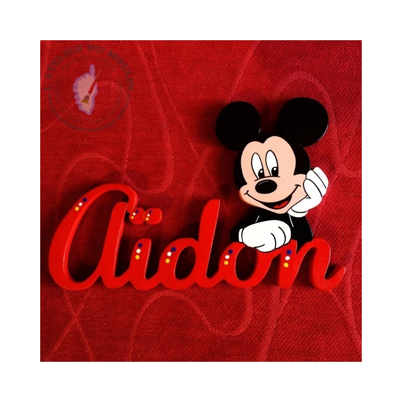 Prénom décoré avec Mickey