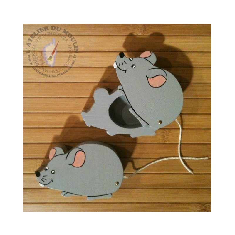 Petite boîte Souris pour y glisser les dents de lait Petite boîte Souris pour y glisser les dents de lait