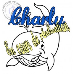 Prénom décoré Baleine